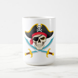 Totenkopf und Säbel Kaffeetasse