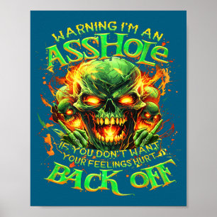 Totenkopf Warnung Ich bin ein-wenn du nicht willst Poster