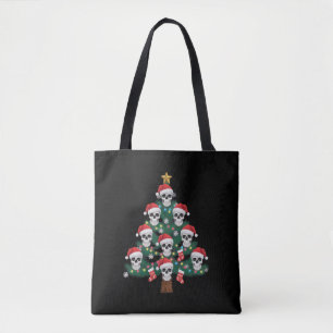 Totenkopf-Weihnachtsbaum-Pyjama Cooler Skelett-San Tasche