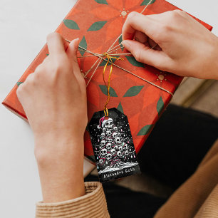 Totenkopf-Weihnachtsbaum-Pyjama-Skelett-Weihnachts Geschenkanhänger