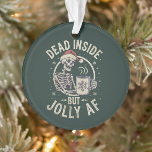 Totenkopf-Weihnachtsmann tot von innen Weihnachten Ornament