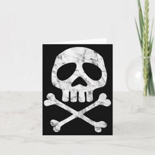 Totenkopf Weltraum-Piratenkapitän Party Halloween Karte