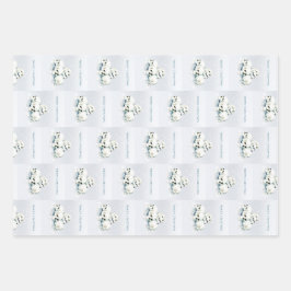 Totenköpfe im Schnee. Frohe Weihnachten Geschenkpapier Set