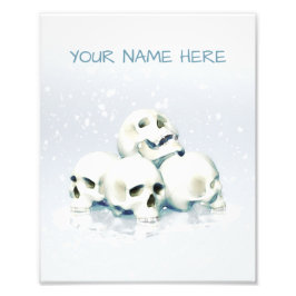 Totenköpfe im Schnee. Personalisiert Fotodruck