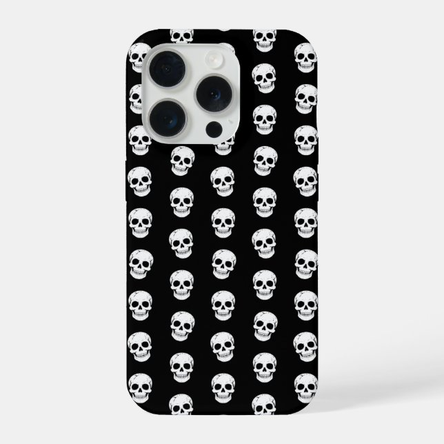 Totenköpfe iPhone 15 Pro Hülle (Rückseite)