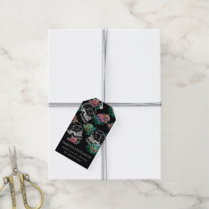 Totenköpfe und Ombre-Rosen Gothic Glam Danke sch Geschenkanhänger