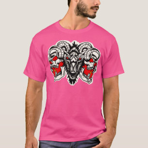 Totenköpfe Ziege Teufel Tattoo T-Shirt
