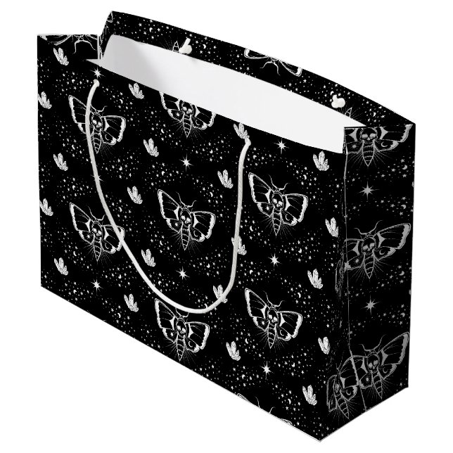 Totenkopffalken Große Geschenktüte (Rückseite Schrägansicht)