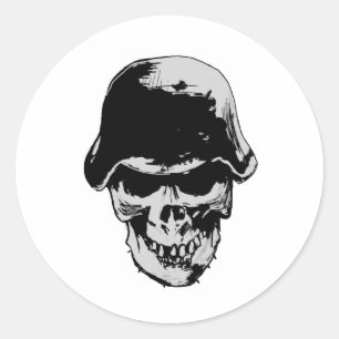 Totenkopfhalle Runder Aufkleber