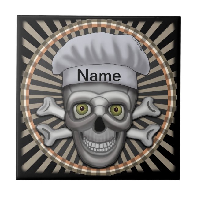 Totenkopfkoch Fliese (Vorderseite)