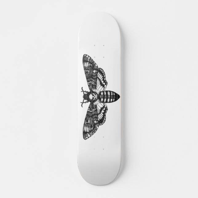 Totenkopfmatte Skateboard Goth Moth Skull (Vorne)