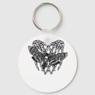 Totenkopfmoth Classic - Skeleton-Handherz Schlüsselanhänger