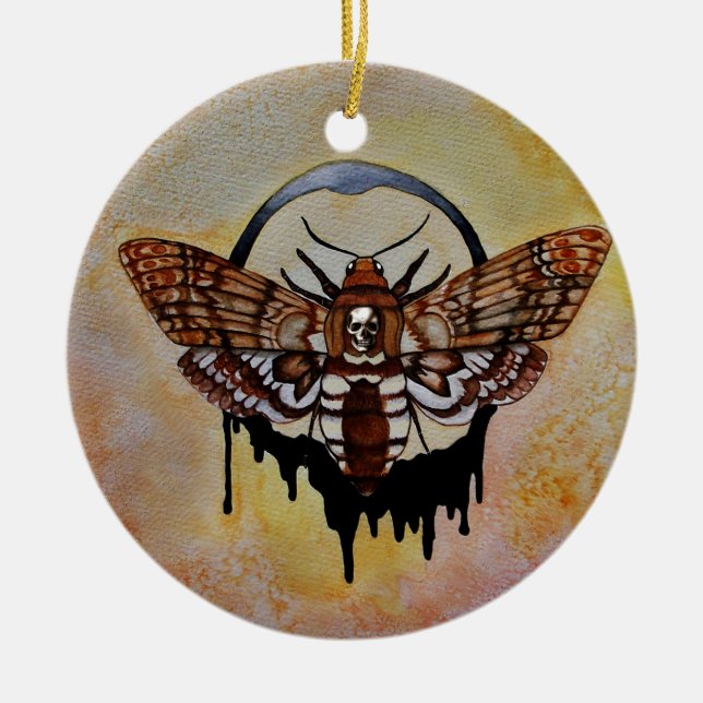 Totenkopfmoth Keramikornament (Vorne)