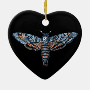 Totenkopfmotte, auch Sphinx-Atropomotte genannt Keramikornament