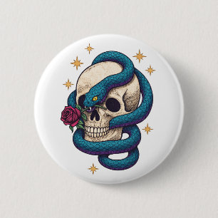 Totenkopfschlange Button