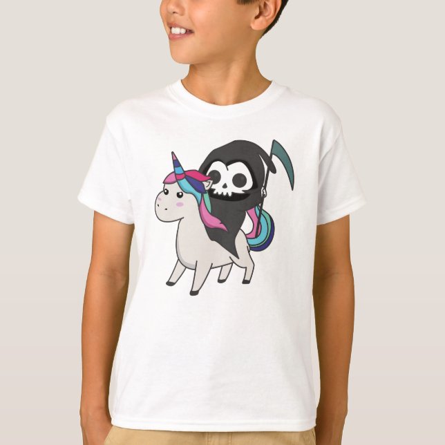 Totenrennen Unicorn Funny Unicorns Regenbogen T-Shirt (Vorderseite)