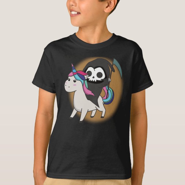 Totenrennen Unicorn Funny Unicorns Regenbogen T-Shirt (Vorderseite)