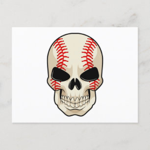 Totenschädel Baseball Sportartikel Postkarte