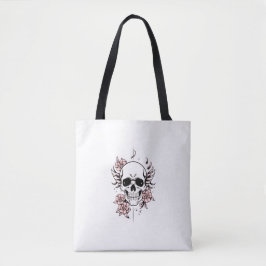 Totentasche mit Blumen | Kantiges florales Design Tasche