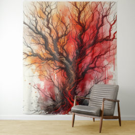 Toter Baum 2 - Wasserfarbe Wandteppich