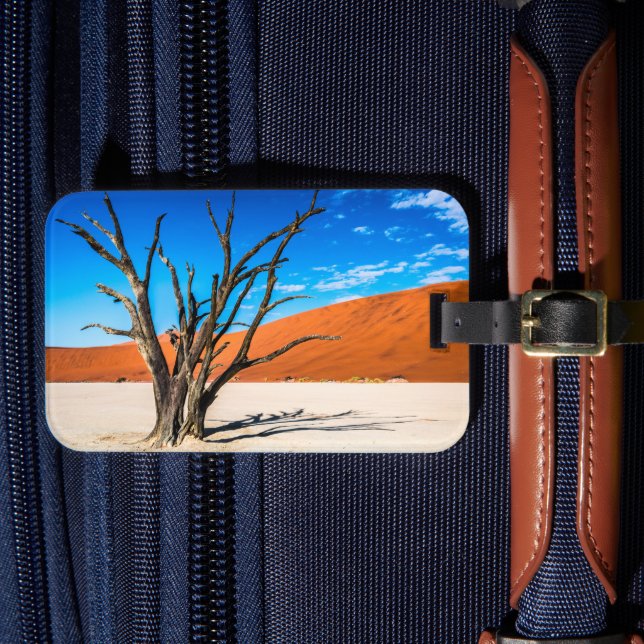 Toter Baum in Deadvlei, Namibia Gepäckanhänger (Vorderseite Insitu 4)