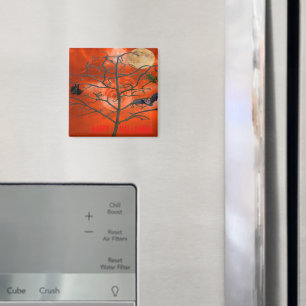 Toter Baum inmitten eines Orangen Beängstigenden S Magnet