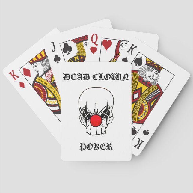 toter Clown-Poker Spielkarten (Rückseite)
