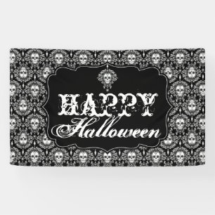 Toter Damast - glückliche Halloween-Fahne Banner