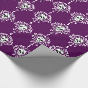 Toter Damast - schickes Zuckerschädel-Packpapier Geschenkpapier