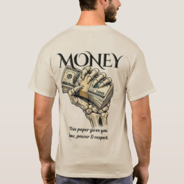 Toter Hand hält Bargeld Grafikdesign T-Shirt