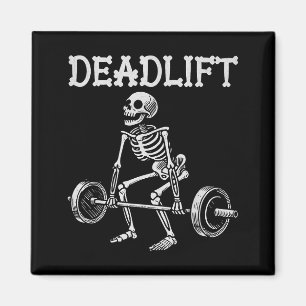 Toter-Heben-Lustiges-Halloween-Skelett-Gewichthebe Magnet