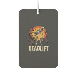 Toter-Heben-Skelett-Halloween-Gym-Workout-Design Autolufterfrischer