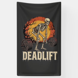 Toter-Heben-Skelett-Halloween-Gym-Workout-Design Banner