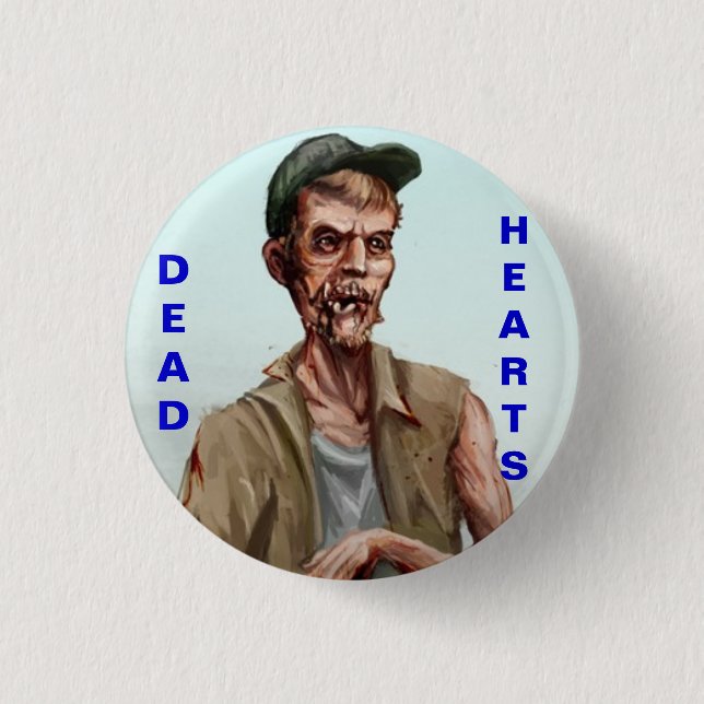 Toter Herz-Roman - Zombie-Knopf Button (Vorderseite)