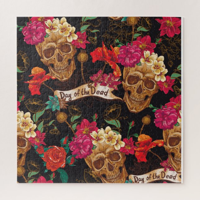 Toter Hintergrund der Schädelhaufen Blume (Vertikal)