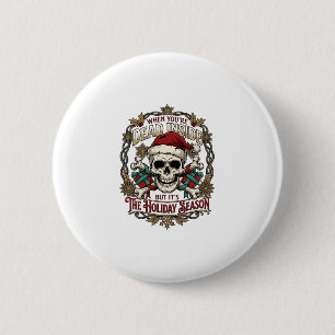 Toter Innere Feiertagszeit Weihnachten Totenkopf W Button