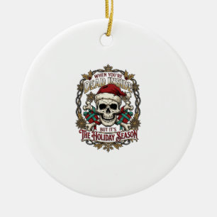 Toter Innere Feiertagszeit Weihnachten Totenkopf W Keramik Ornament