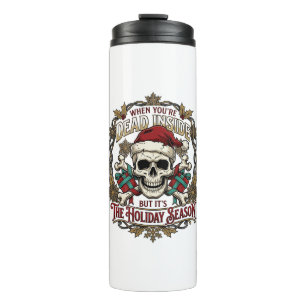 Toter Innere Feiertagszeit Weihnachten Totenkopf W Thermosbecher