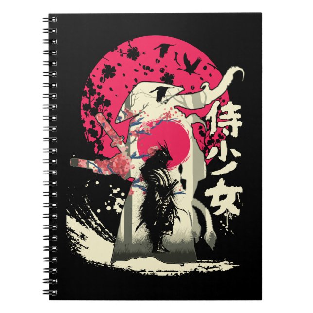 Toter japanischer Samurai-Krieger Japan Schwertbea Notizblock (Vorderseite)