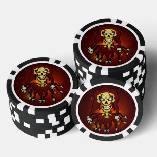 Toter Joker Screwball Grafik Pokerchips
