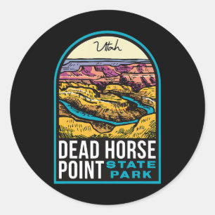 Toter Pferd Punkt Staatspark Utah Vintage Runder Aufkleber