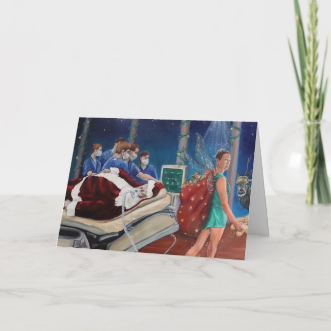 Toter Santa Feiertagskarte (Vorderseite)