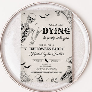 Toter Schädel, der zur Halloween-Party stirbt Einladung