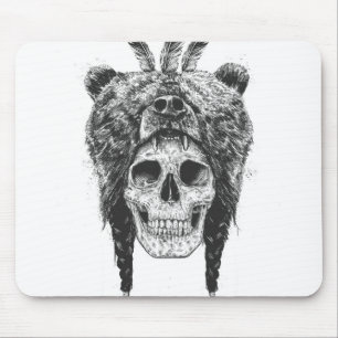 Toter Shaman (b&w) Mousepad
