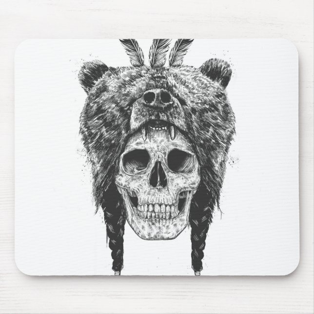 Toter Shaman (b&w) Mousepad (Vorne)