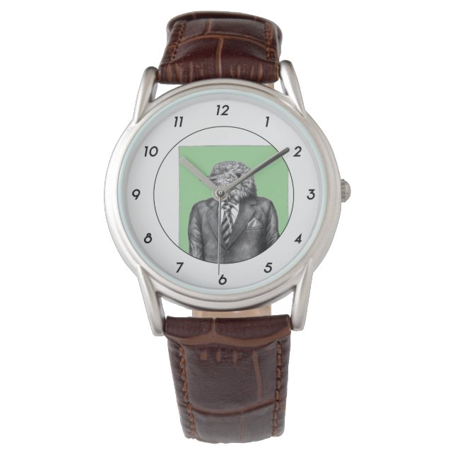 Toter Vogel in schwarzen Anzügen (Moegi) M3 Armbanduhr (Vorderseite)