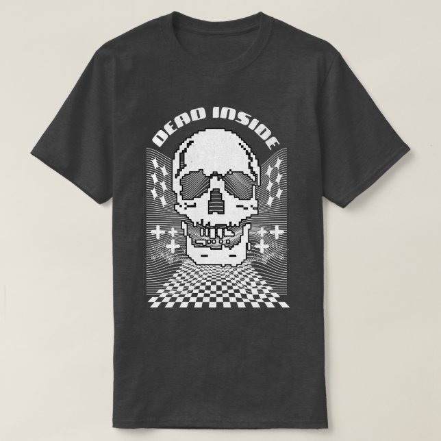 Toter Y2K Cyberpunk-Schädel T-Shirt (Design vorne)