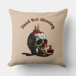 Totes, aber glühendes Halloween-Kissen Kissen