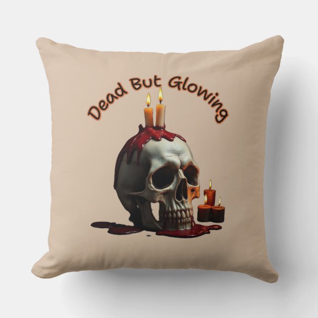 Totes, aber glühendes Halloween-Kissen Kissen (Vorderseite)