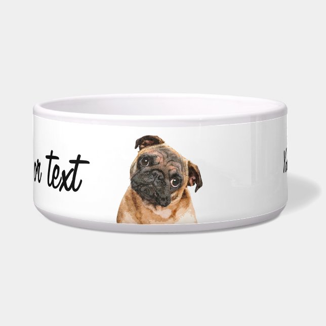 Totes Adore, Young Pug Dog Napf (Vorderseite)